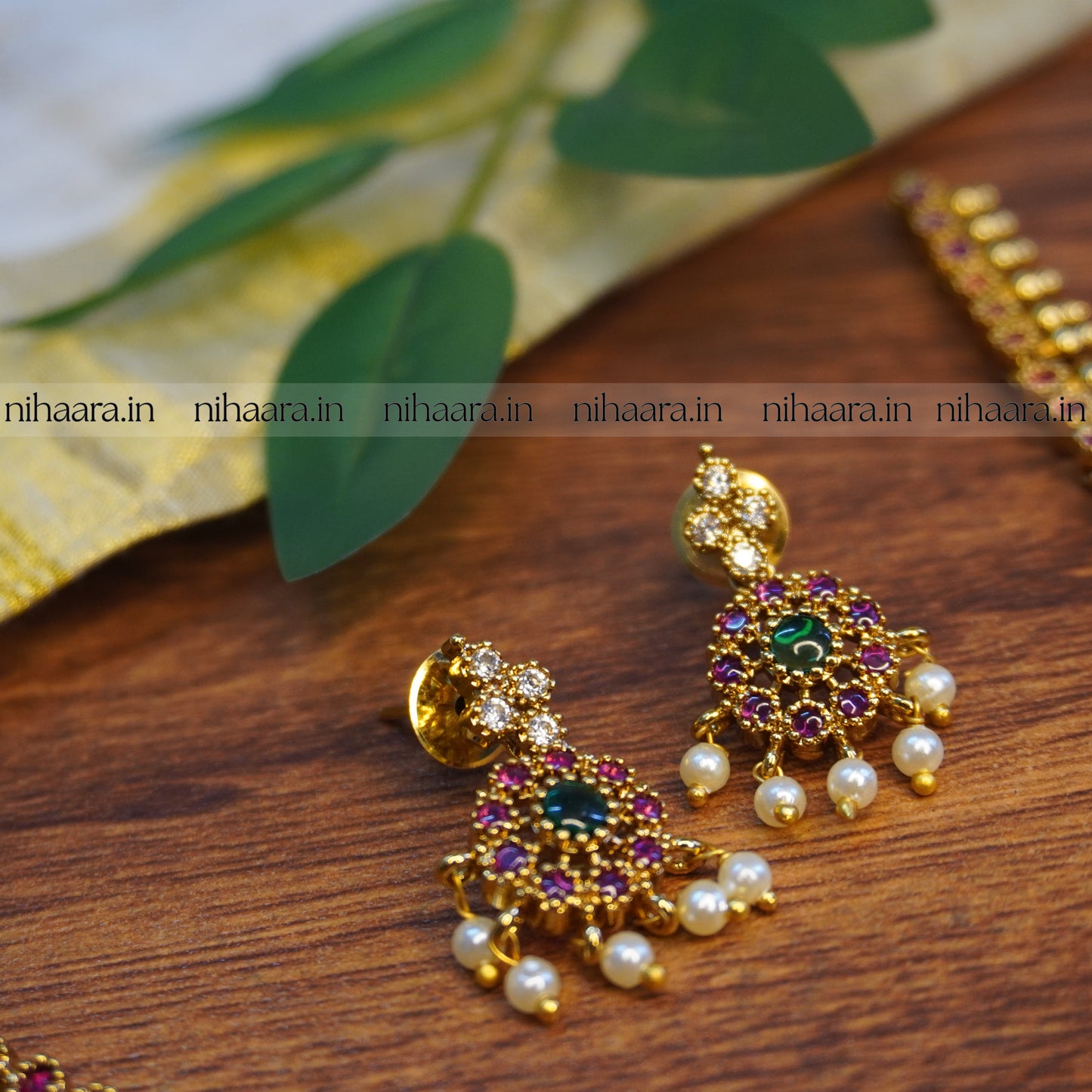 Traditional Gold Anugraha Necklace Set NA760