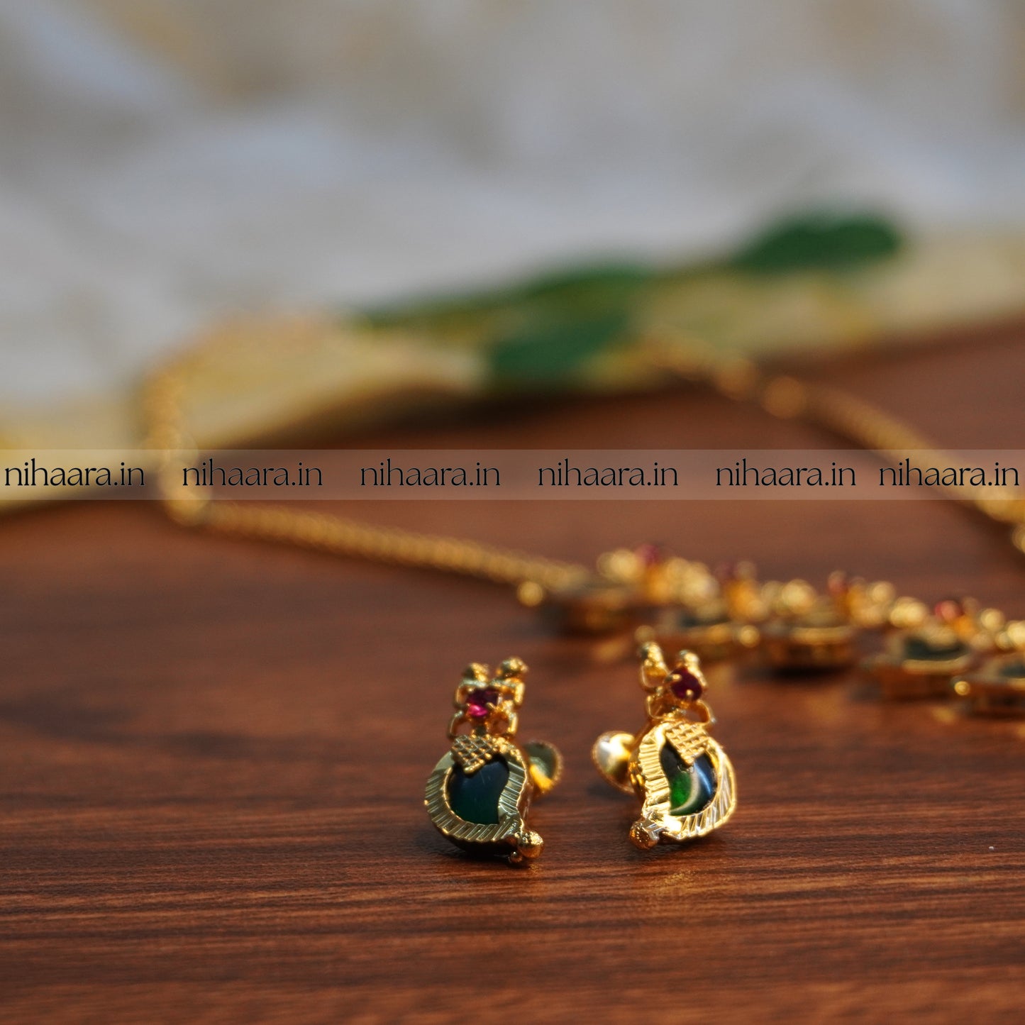 Kerala Premium Traditional Gold Plated Palakka Mala Set NA761