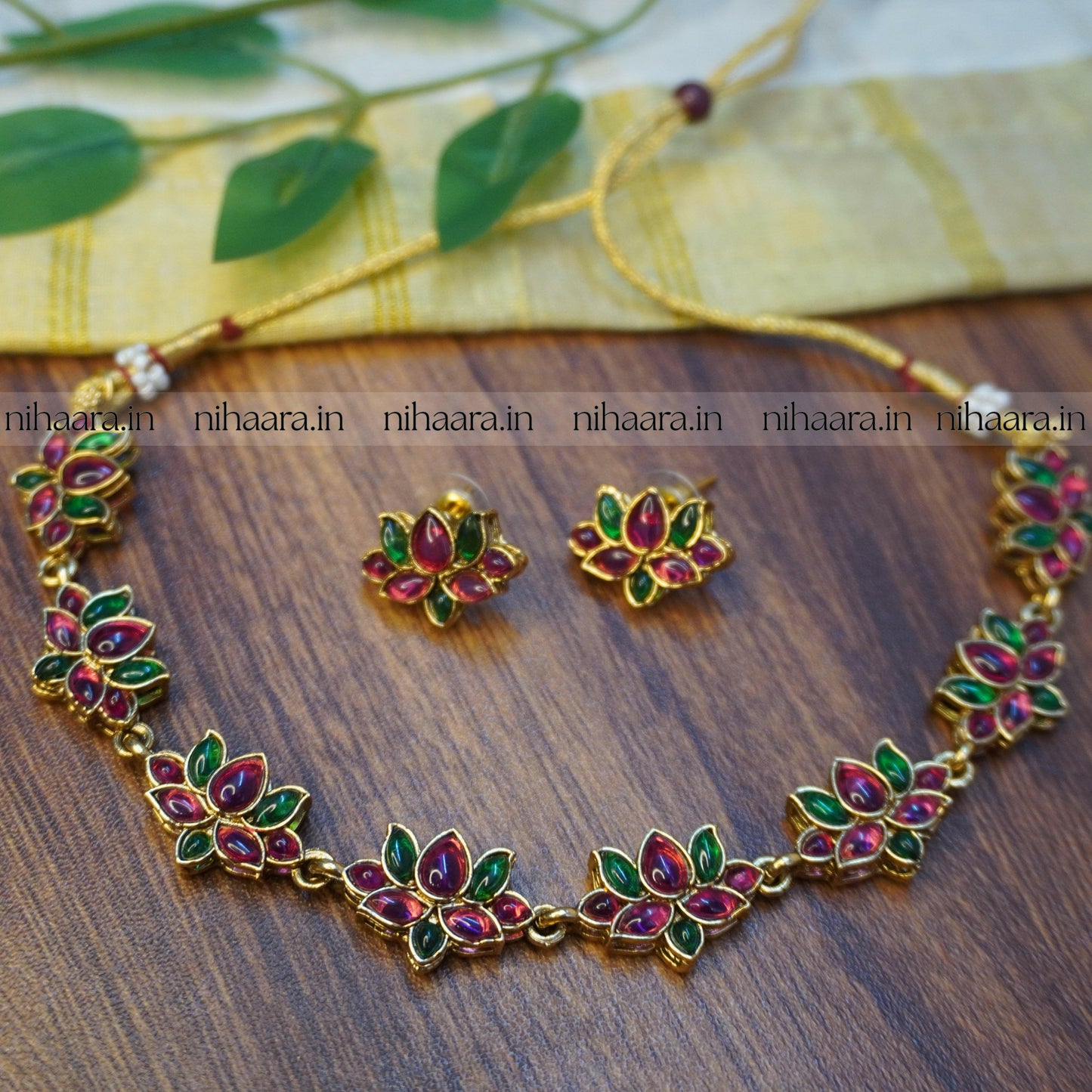Multi Colour Padma Necklace Set NA712