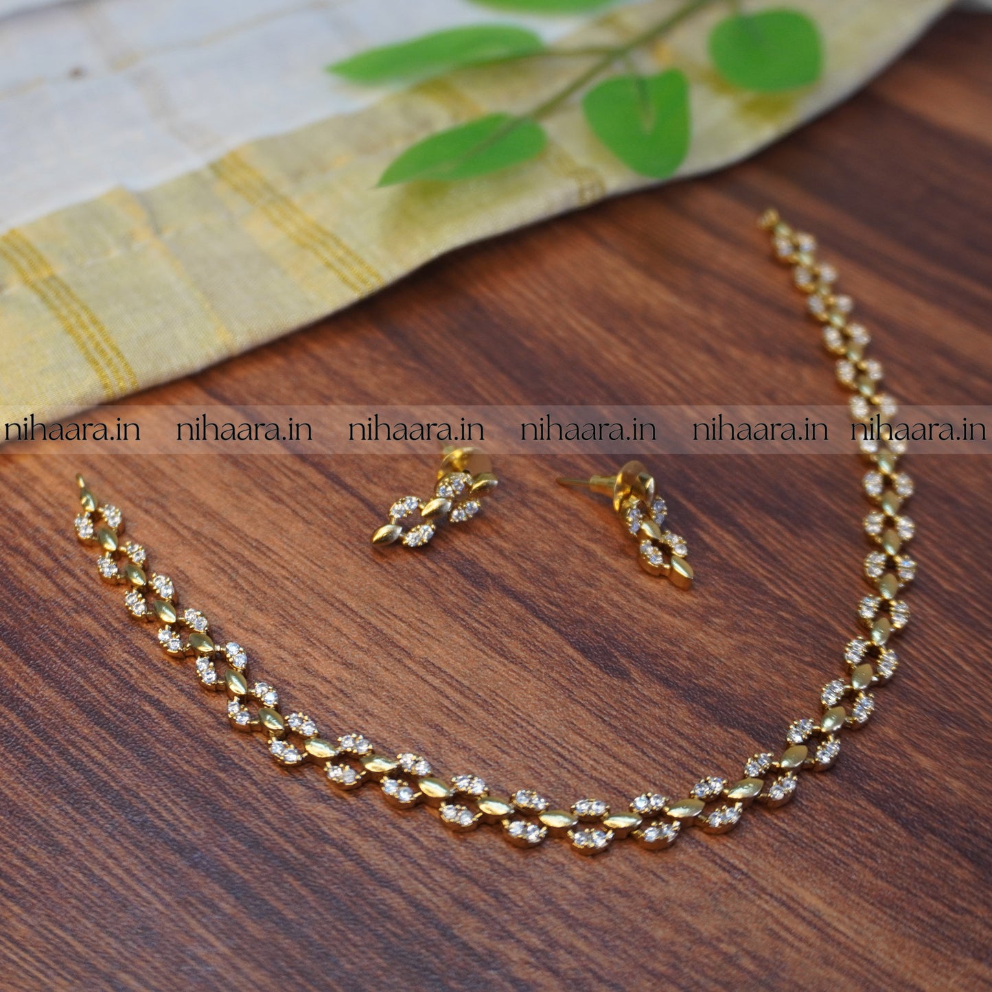 Gold Layam Necklace Set NA720