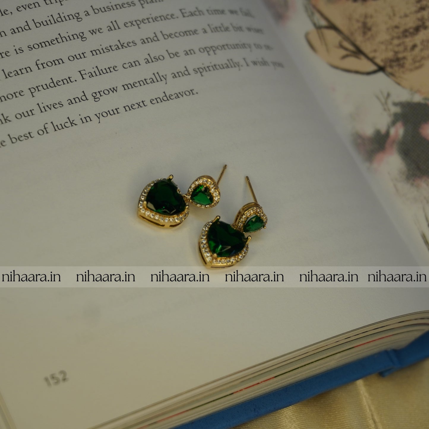 Daily wear Premium Elegant Emerald Earrings NA225