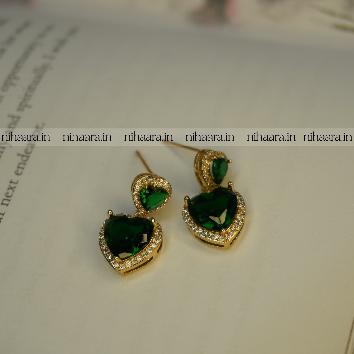 Anti-Tarnish Premium Elegant Emerald Earrings NA225