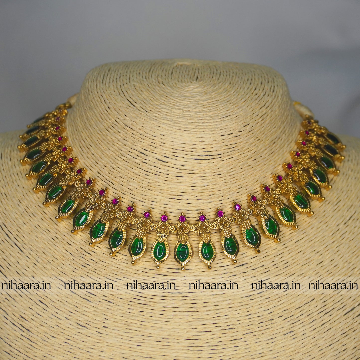 Premium Gold Plated Ananda Paalakka Necklace NA804
