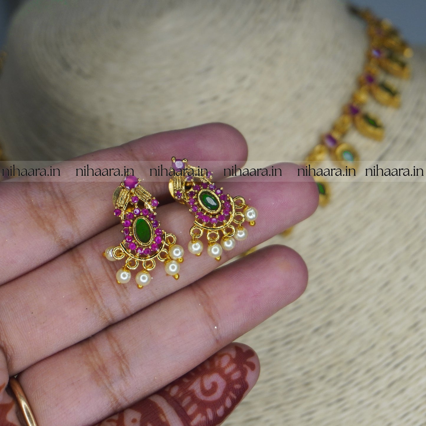 AD Thiruvonam Paalakka Necklace Set NA811