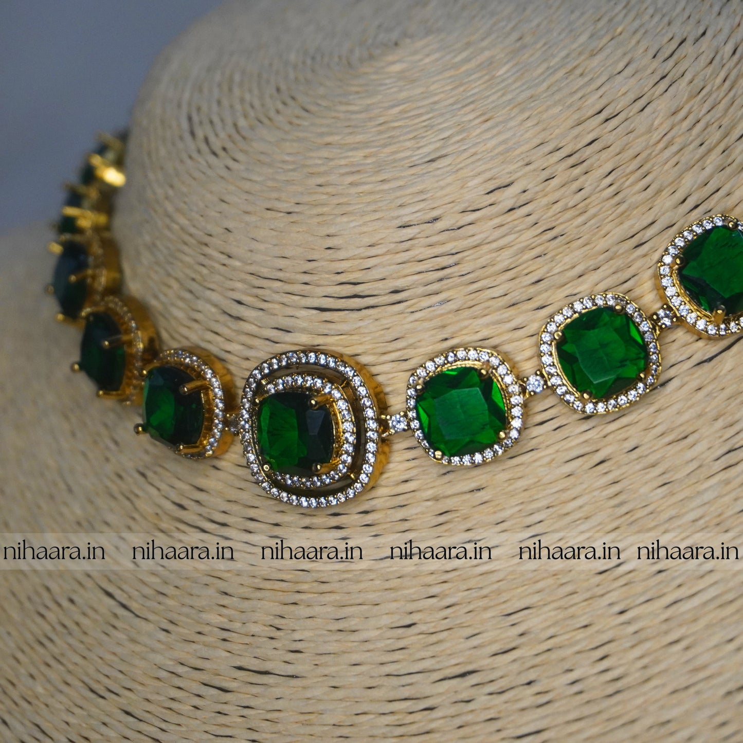 Premium Gold AD Ziva Necklace Set NA820