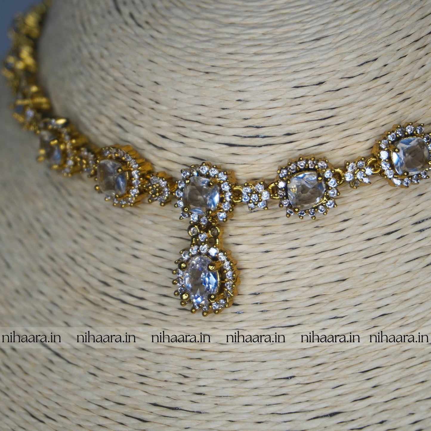 Premium Antique AD Bloom Necklace Set NA23