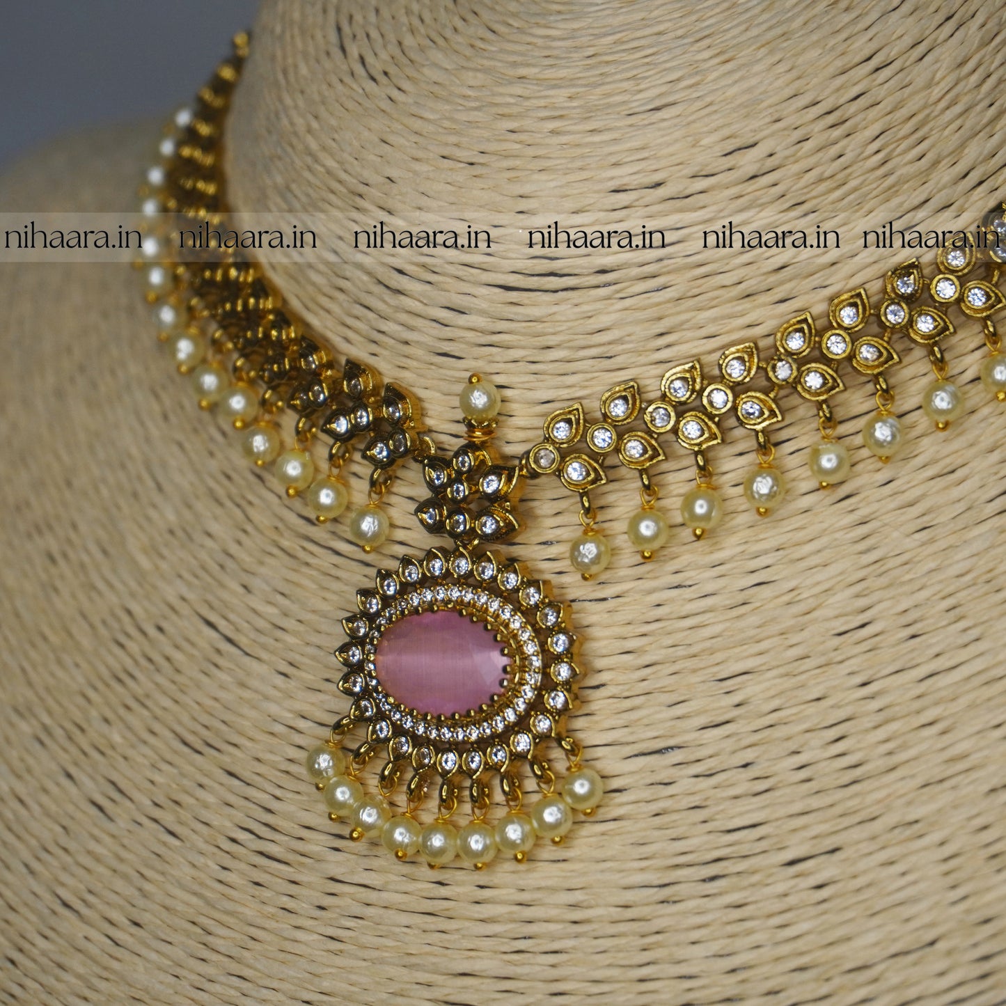 Antique AD Viola Necklace Set NA824