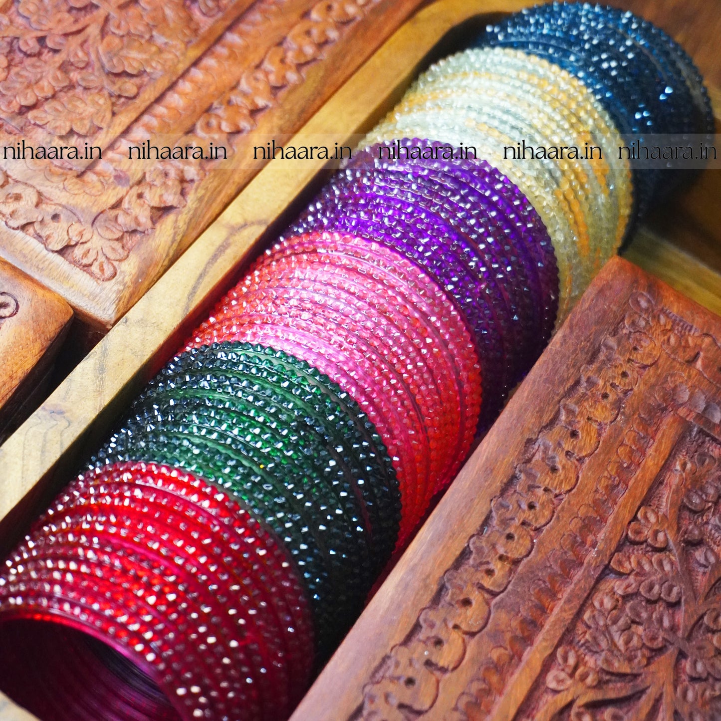 Water Glass Bangles 6 Colors Combo