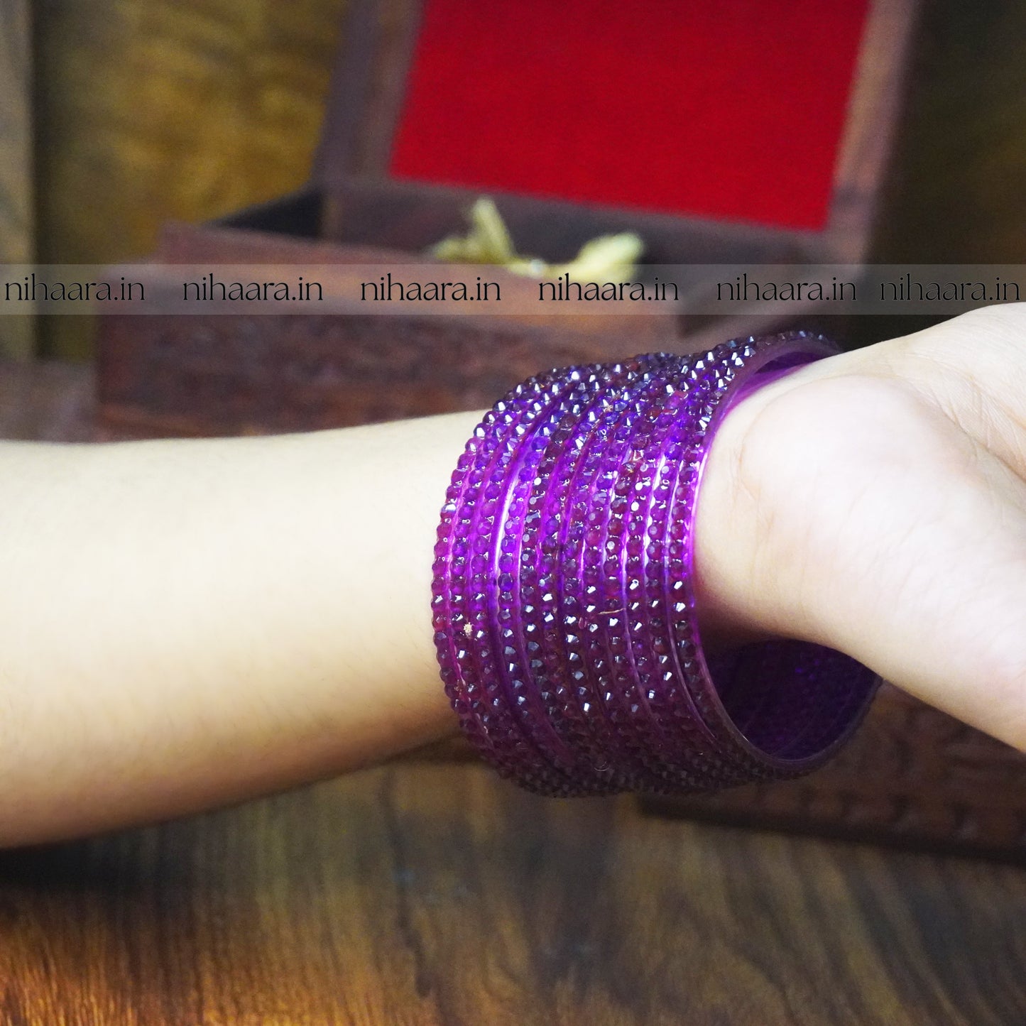 Water Glass Bangles Violet NA607