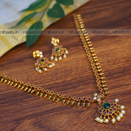 Traditional Gold Anugraha Necklace Set NA760