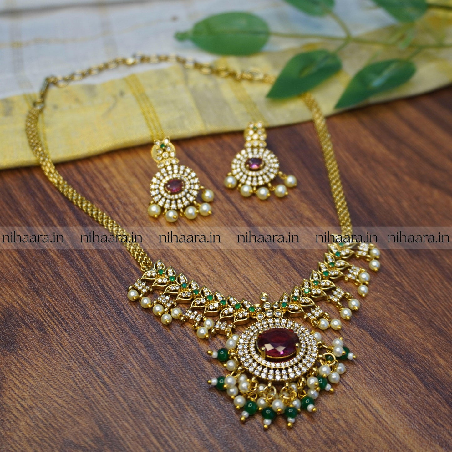 Premium AD Nupura Choker Set NA708
