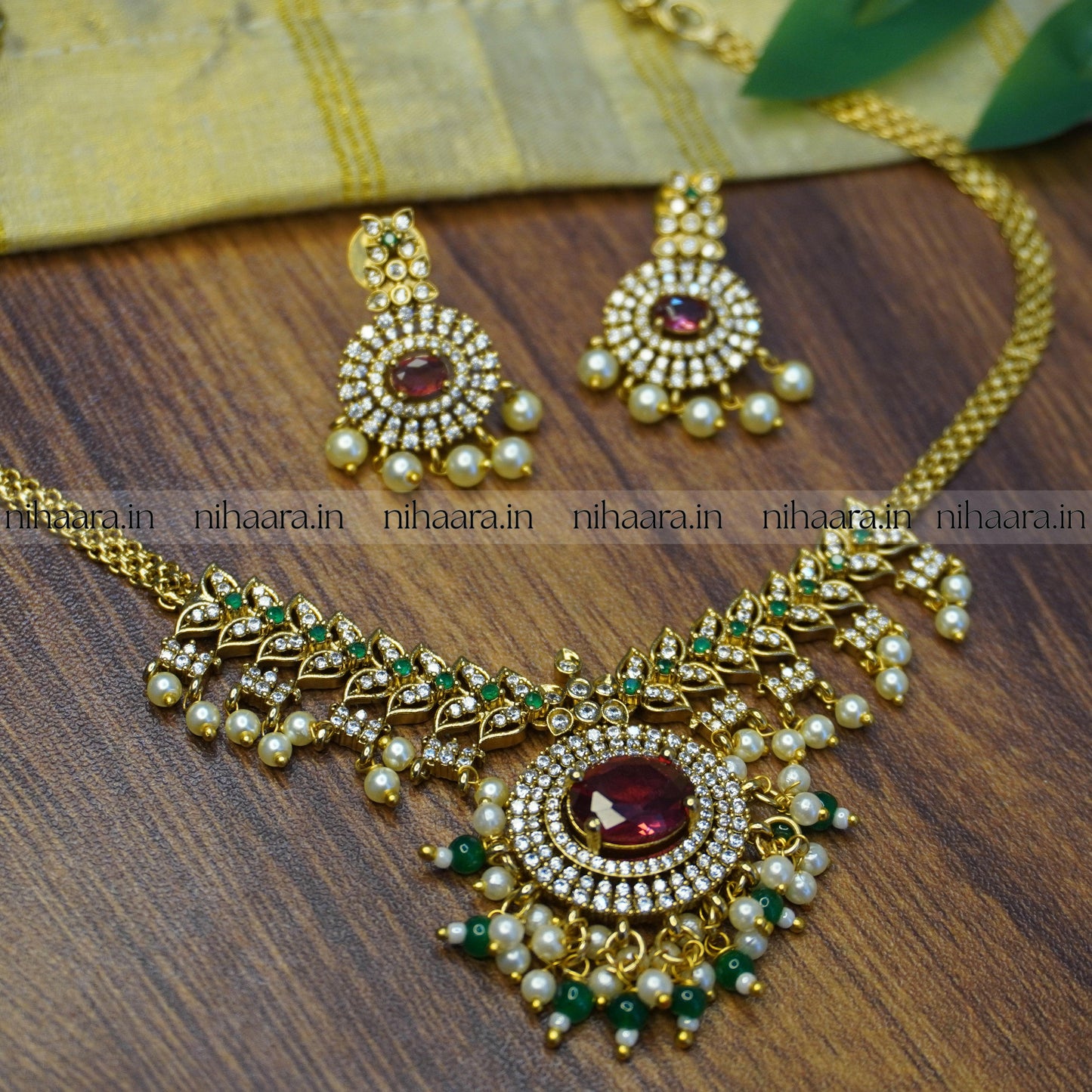 Premium AD Nupura Choker Set NA708