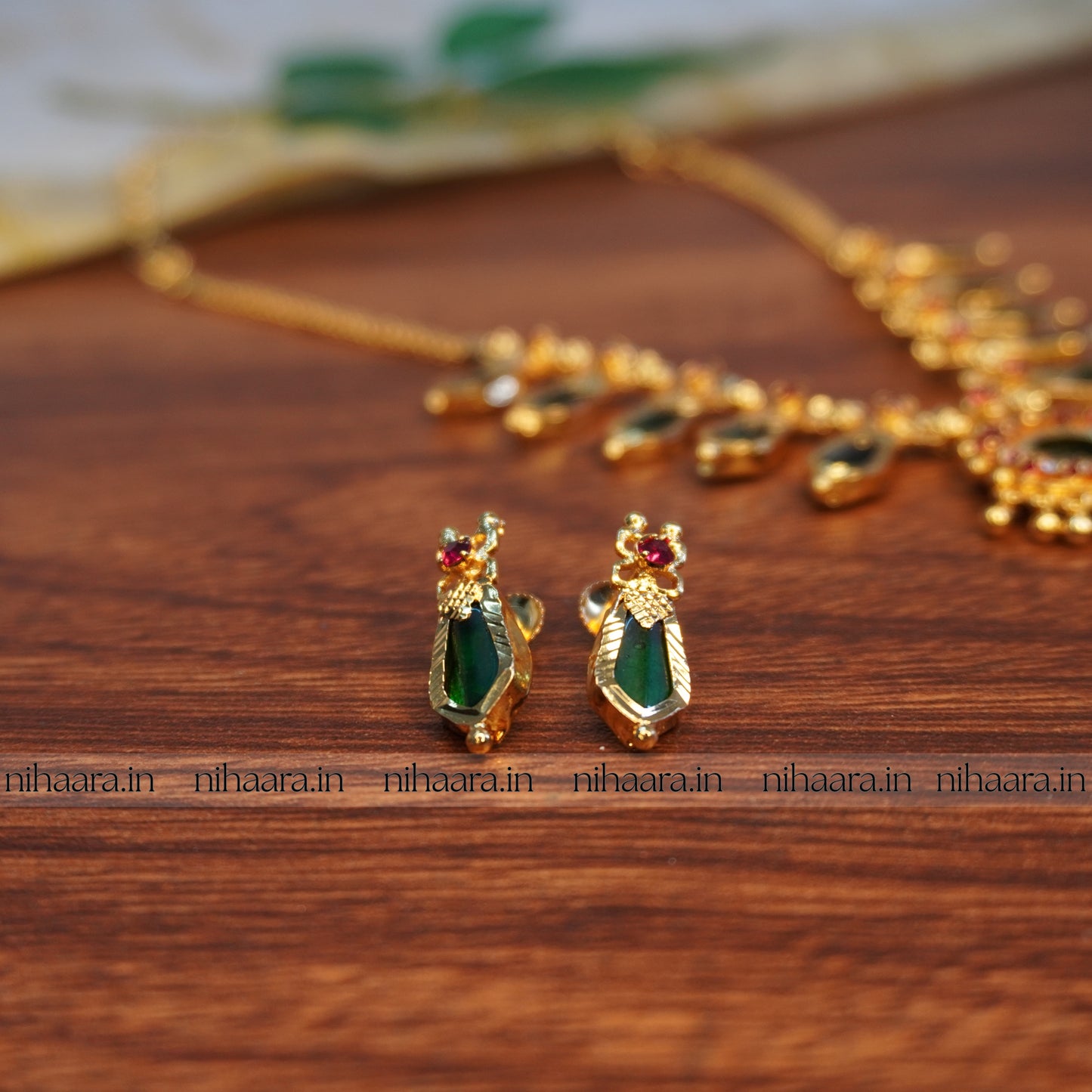 Kerala Premium Traditional Gold Plated Palakka Mala Set NA762