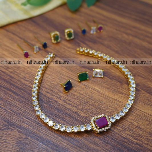 Interchangeable AD Eka Necklace Set NA710