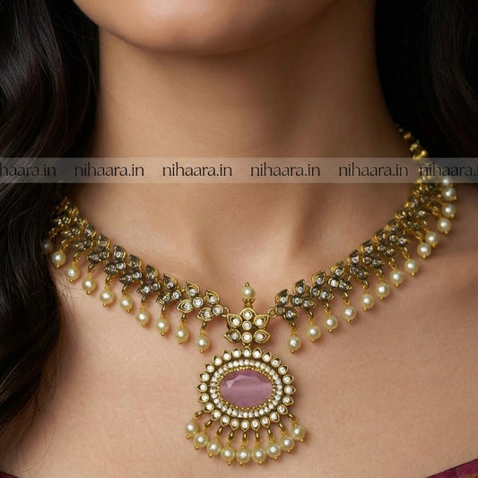 Antique AD Viola Necklace Set NA824