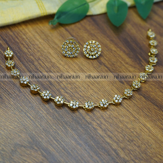 Minimalist Diamond Necklace Set NA717