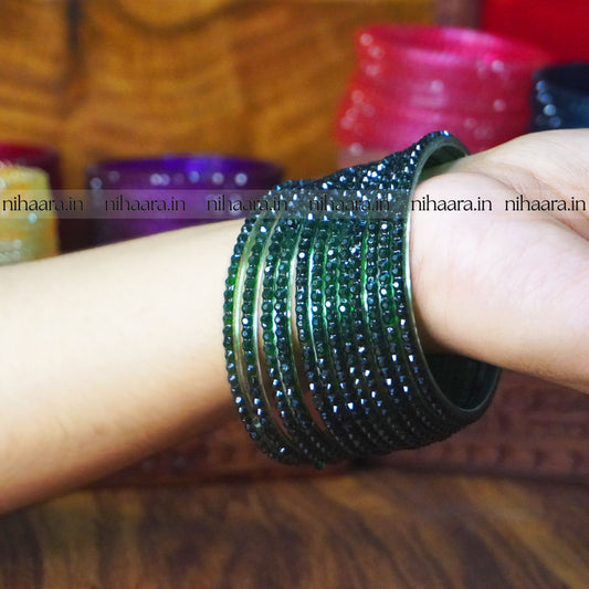 Water Glass Bangles Green NA609