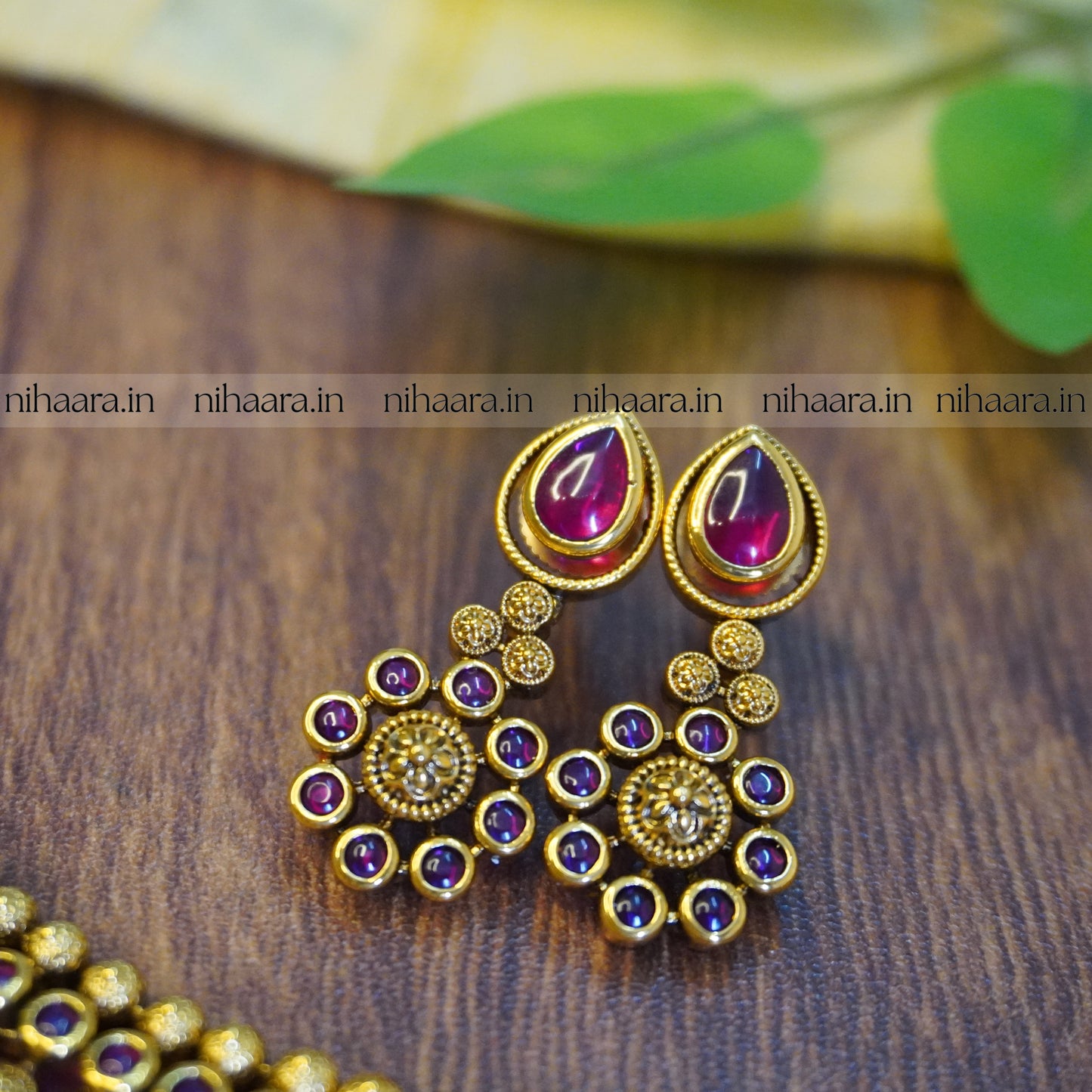 Premium Gold Dhwani Necklace Set NA722