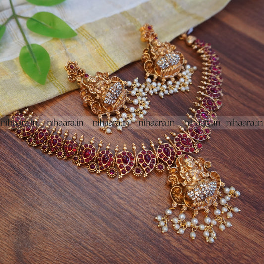 Antique Souparnika Necklace Set - Red NA724