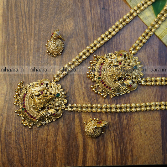 Traditional Antique Gold Lakshmi Bridal Set NA735