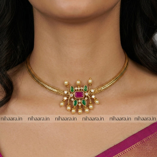 Gold Antique Roopa Choker Set NA732