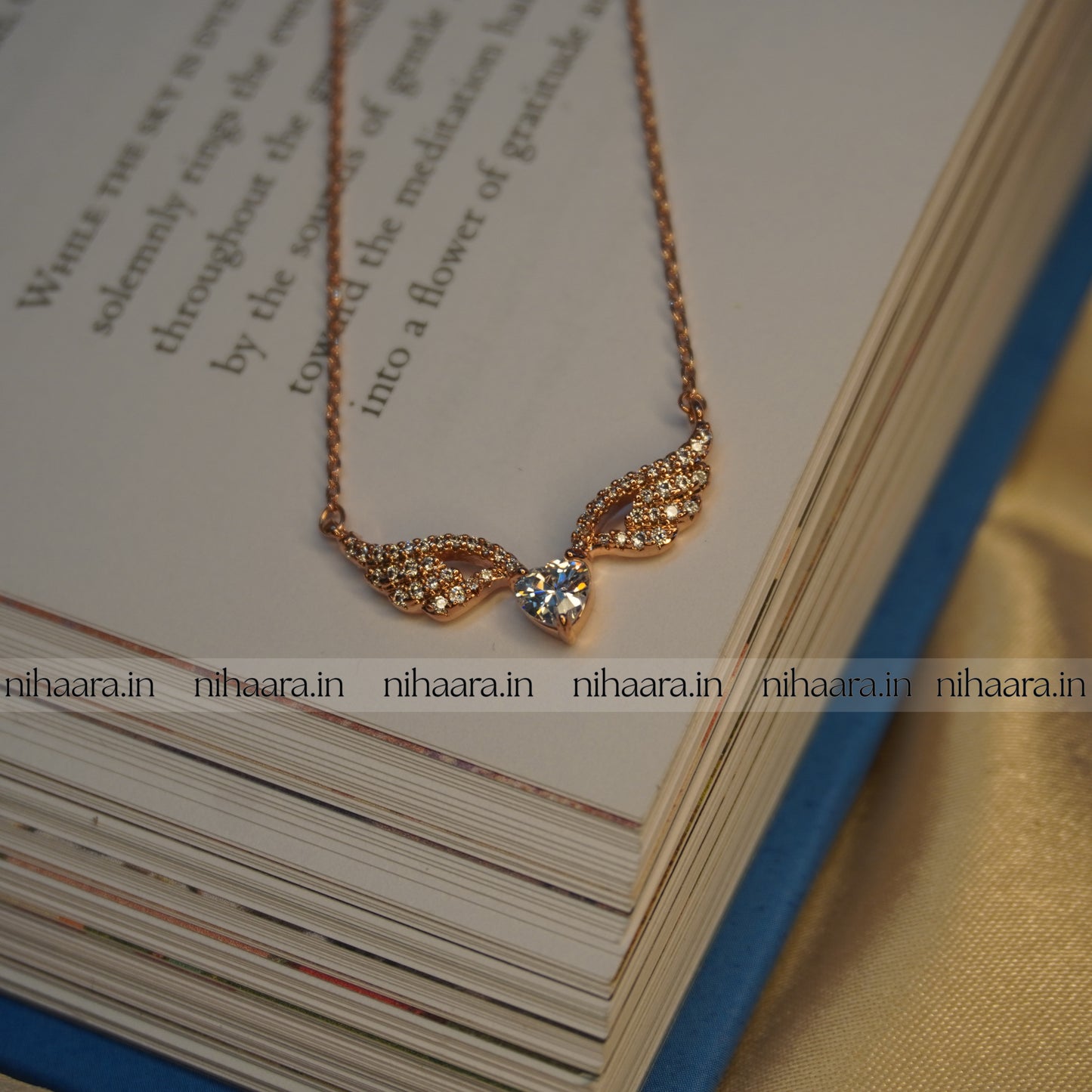 Anti-Tarnish Premium Winged Heart Necklace NA224