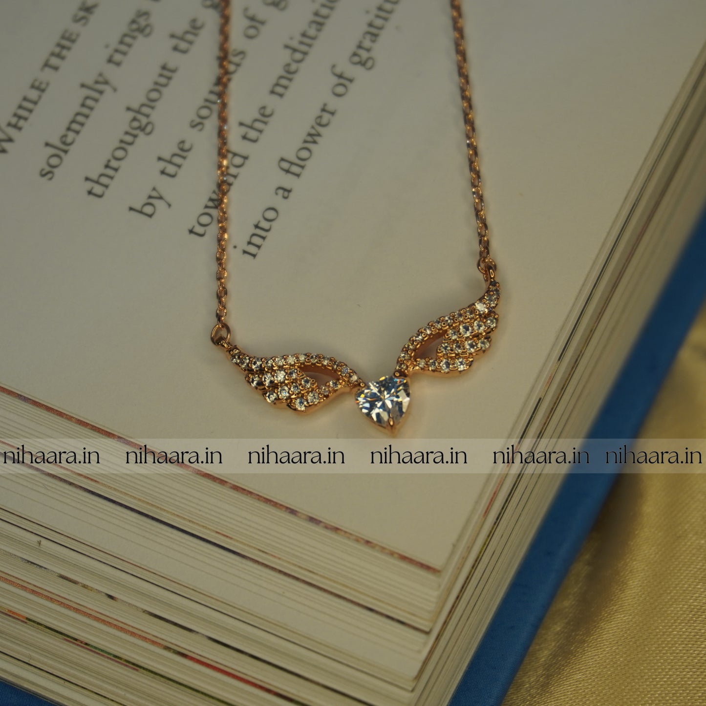 Anti-Tarnish Premium Winged Heart Necklace NA224