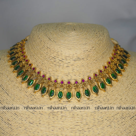 Premium Gold Plated Ananda Paalakka Necklace NA804