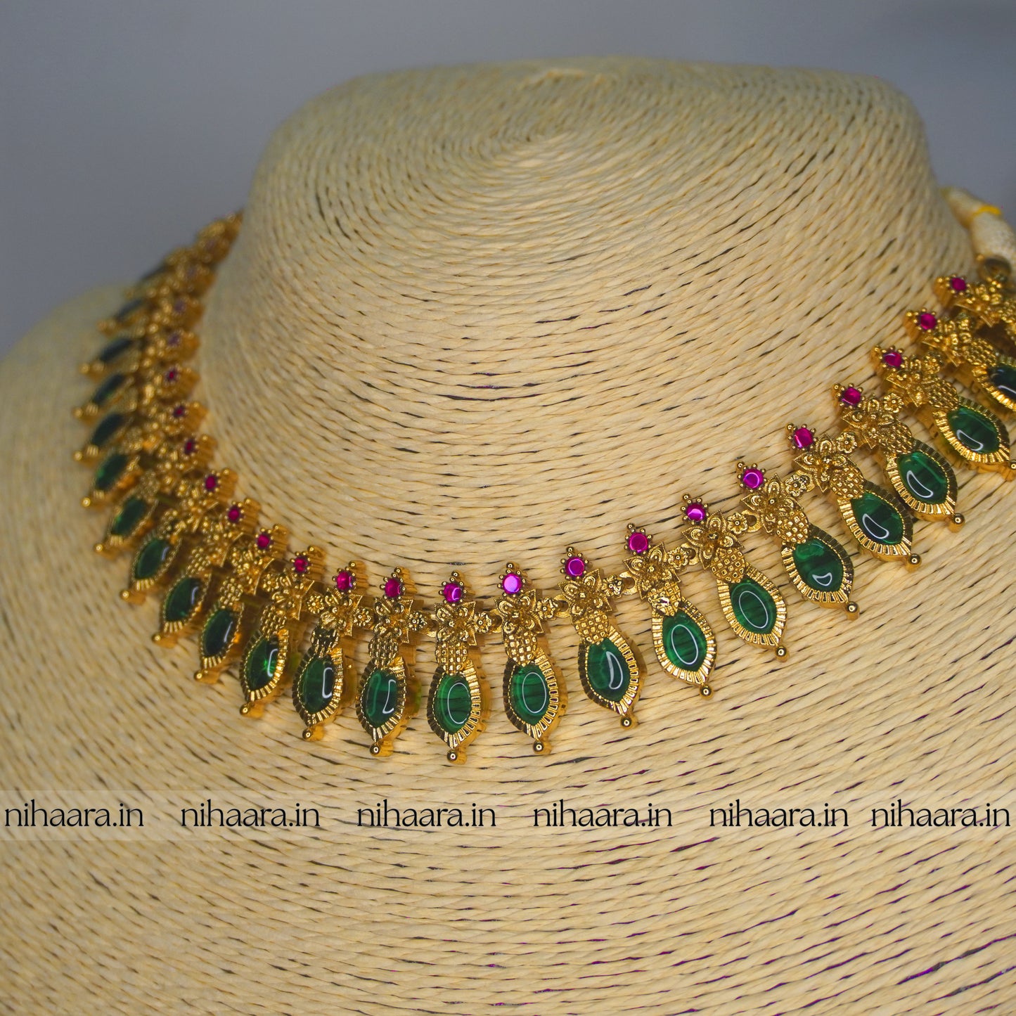 Premium Gold Plated Ananda Paalakka Necklace NA804