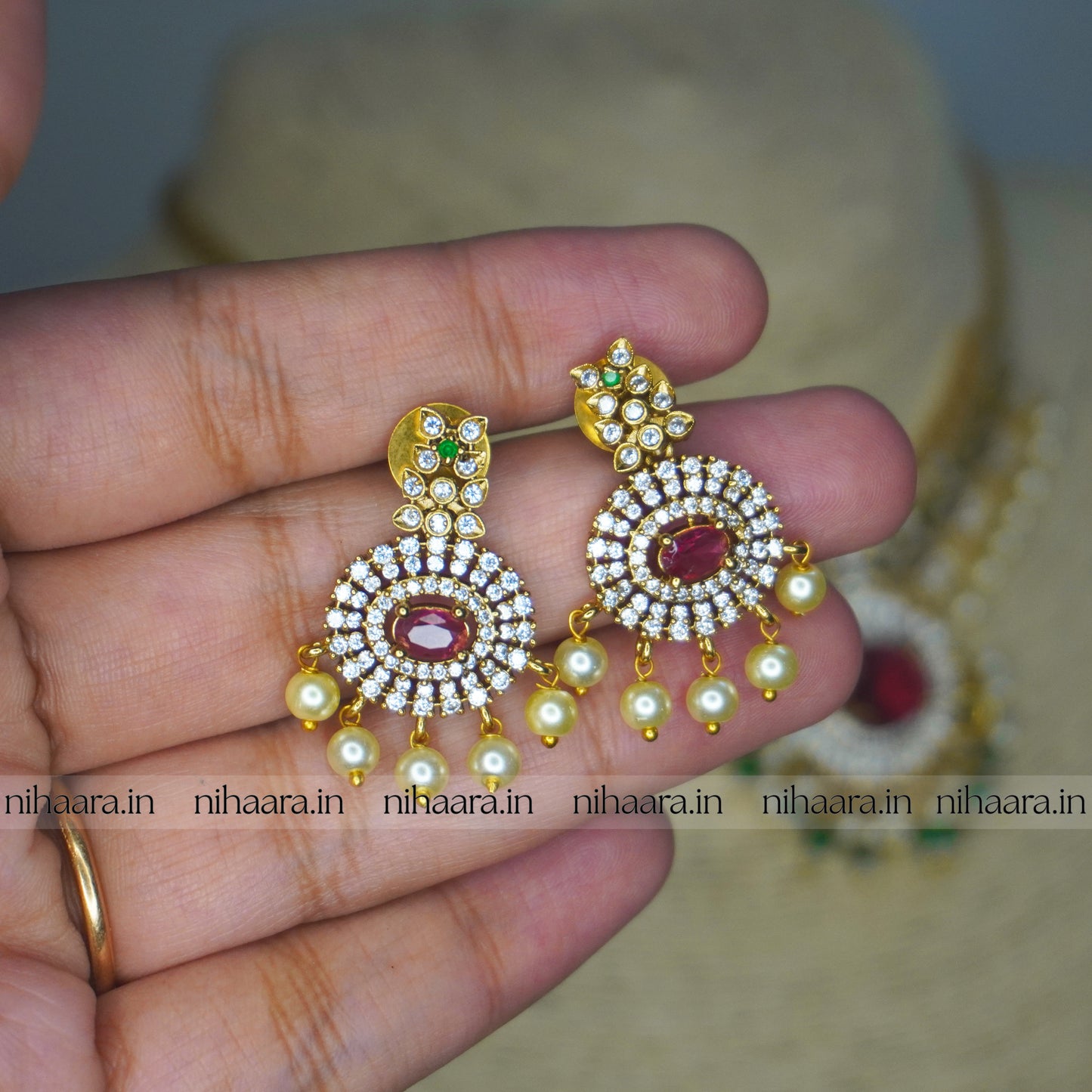 Premium AD Nupura Choker Set NA708
