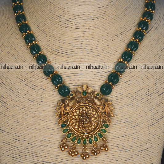 Reversible Green Pearl Haaram set NA726