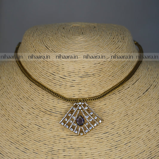Antique AD Sia Necklace Set Violet NA813