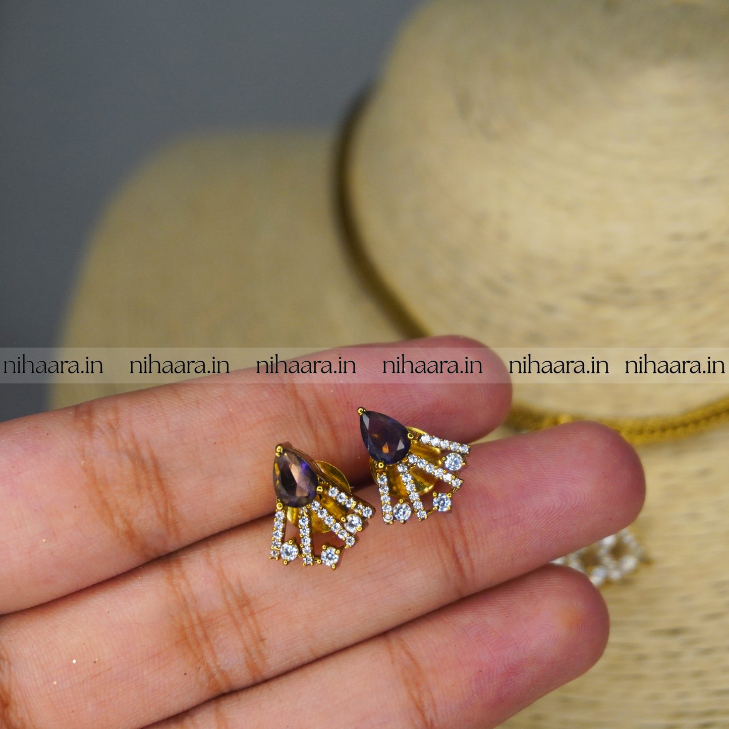Antique AD Sia Necklace Set Violet NA813