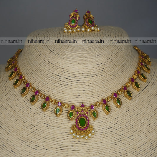 AD Thiruvonam Paalakka Necklace Set NA811