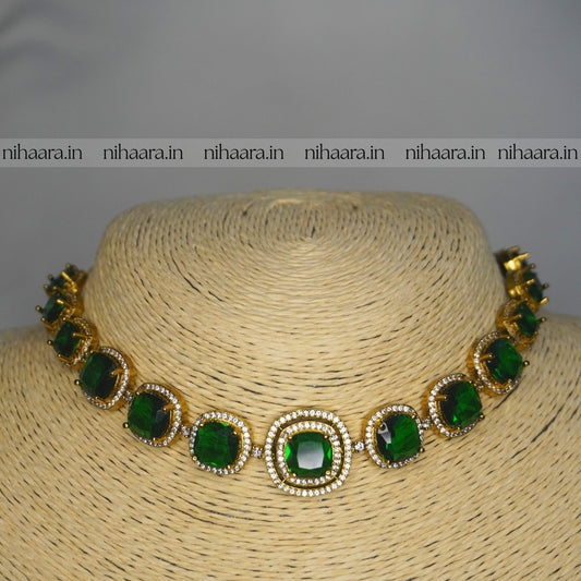 Premium Gold AD Ziva Necklace Set NA820