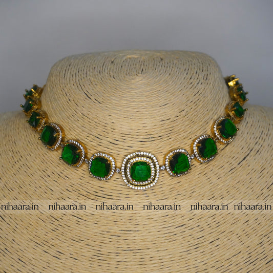 Premium Gold AD Ziva Necklace Set NA820