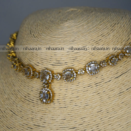 Premium Antique AD Bloom Necklace Set NA23