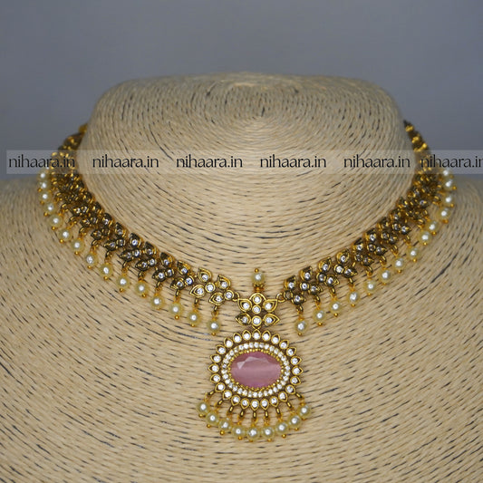 Antique AD Viola Necklace Set NA824