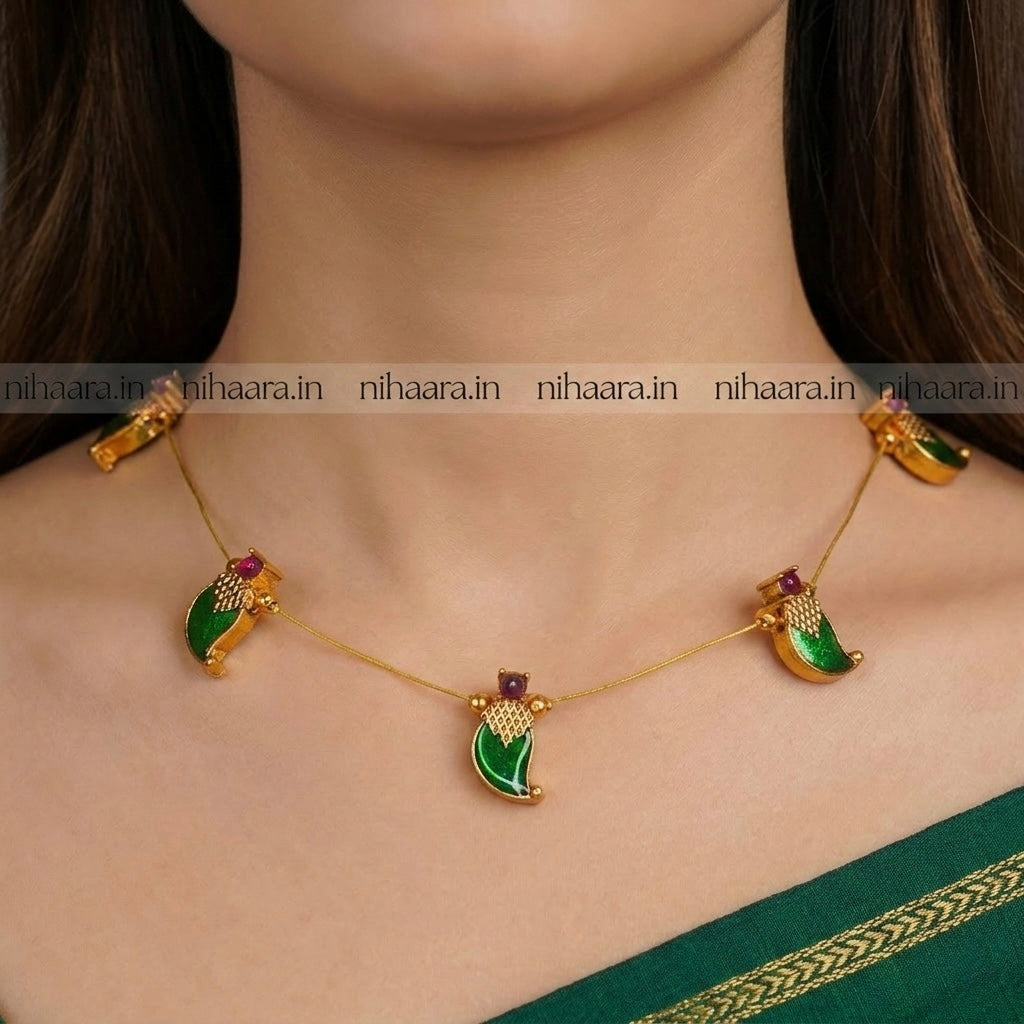 Budget Radha Invisible Paalakka Necklace Set NA838