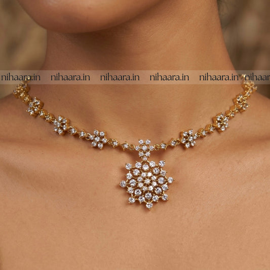 Gold Sitaara Diamond Necklace NA803
